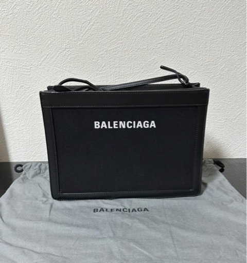 【お取引成立】BALENCIAGA バレンシアガ339937 キャンバスネイビーポシェットショルダーバッグ