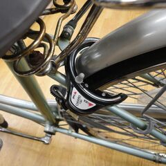 現状品 26インチ 自転車 3段変速 Hobilane カギ・ライト・かご・荷台