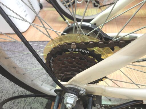 20インチ 折りたたみ自転車 6段変速 Marumaru カギ・ライト・ベル付き