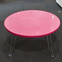 丸テーブル　ピンク