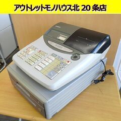 カシオ レジスター TE-2000 初期化済み　カギ+ロール紙付...