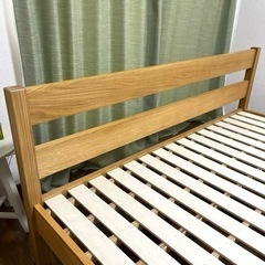 極美品✨MUJIの人気すのこクイーンサイズベッドフレーム！収納付き✨