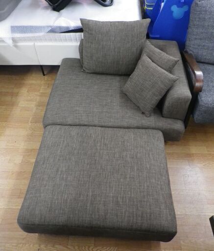 カウチソファ ロータイプ ブラウン系 幅170㎝ ソファベッドにも