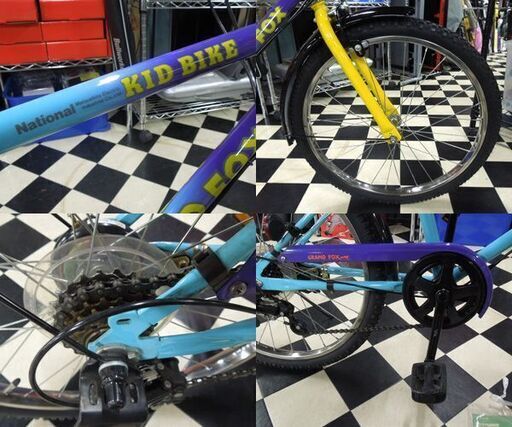 札幌発 National 子供用自転車 GRAND FOX 22インチ 6段変速 B-GF26 昭和レトロ デッドストック品 ジュニアサイクル 新道東店 札幌発 National 子供用自転車 GRAND FOX 22インチ 6段変速 B-GF26