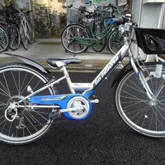 中古子供自転車３０１５　２４インチ　６段ギヤ　LEDダイナモライ...