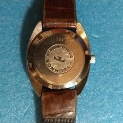 オーバーホール済みクロコダイル本革ベルト テクノスsky-Beat