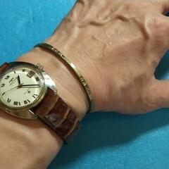 オーバーホール済みクロコダイル本革ベルト テクノスsky-Beatオートマチック 