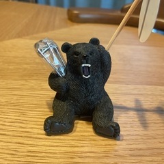 北海道土産 耳かき爪切りスタンド 熊 未使用