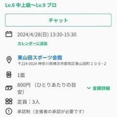 4/28神奈川県川、東山田スポーツ会館コートに硬式テニスやろ。