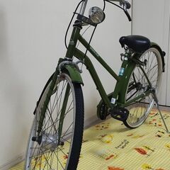 26インチ　オートライト　自転車【緑】