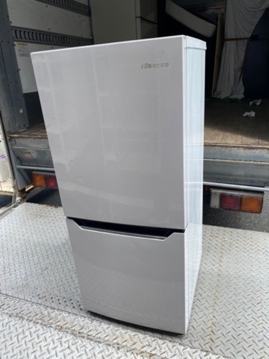 福岡市内配送無料　ハイセンス 【右開き】130L 2ドアノンフロン冷蔵庫 エディオンオリジナル パールホワイト HR-D1302