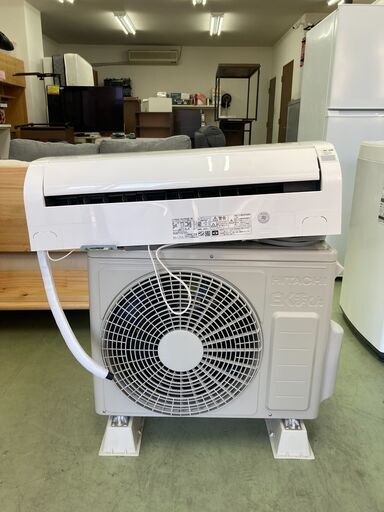 【リサイクルショップ　ピカソ　小松原】2020年  日立 HITACHI エアコン 白くまくん 6畳用 /100V RAS-D22KBK-W★3735★