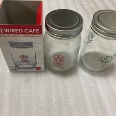 WIREDCafe 蓋付き　瓶　２個　ラテ作れます