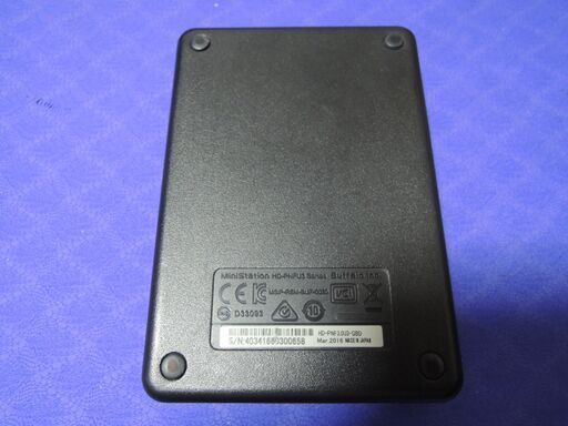 ①BUFFALO耐衝撃対応 3TB おでかけロック HD-PNF3.0U3-GBD 3TB