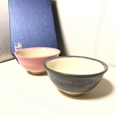 たち吉京焼◆箱入り茶碗日本製2つセット