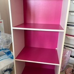 3段ボックス　ピンク