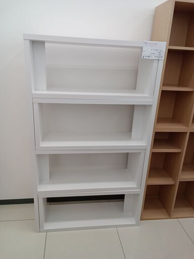 ★ジモティ割あり★ Franfran 収納棚 ホワイト H153×D39.5×W90-145 クリーニング済み HJ2920
