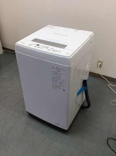 (5/18受渡済)JT8702【TOSHIBA/東芝 4.5㎏洗濯機】美品 2021年製 AW-45M9 家電 洗濯 簡易乾燥付