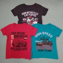 【120サイズ】半袖Tシャツ3枚セット(車バイク柄)