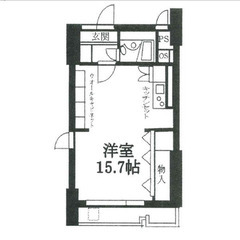 敷金・礼金なし♪JR総武線　東中野駅より徒歩5分の1DKマンショ...