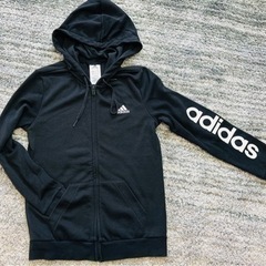 美品adidas薄手パーカー フルジップ ジップアップ アディダ...