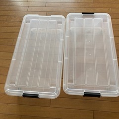 キャスター付 プラスチック収納ケース