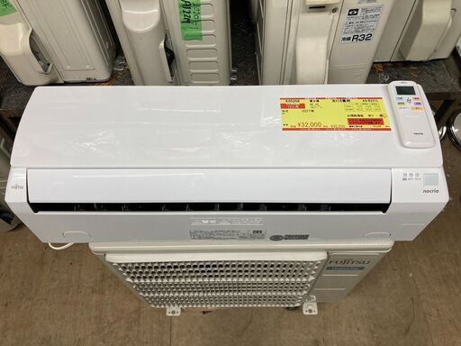 K05256　中古エアコン 富士通 2021年製 主に6畳用 冷房能力 2.2KW / 暖房能力 2.2KW