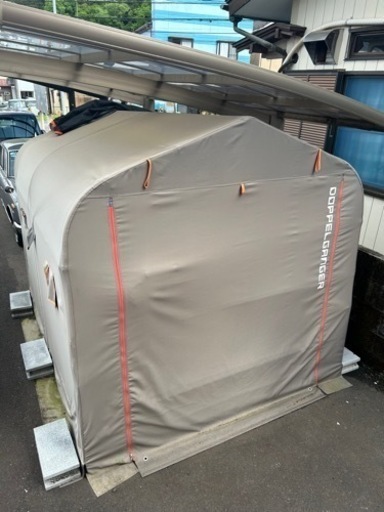バイクガレージ　ドッペルギャンガー　DCC538W-GY 2500ワイド
