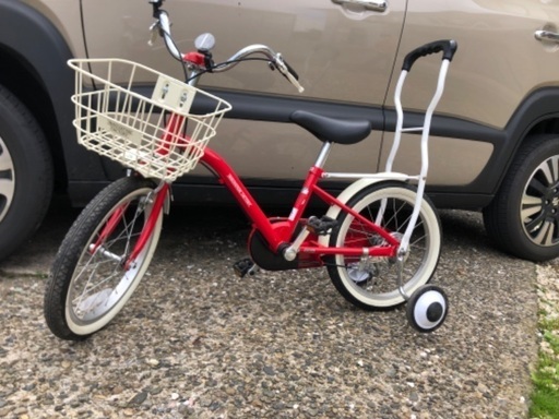 子供用自転車、アシスト棒、ヘルメット付き