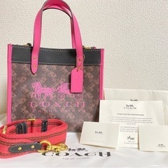 美品COACH フィールド 22 ウィズ ホース アンド キャリ...