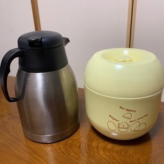 保温保冷ポットと温泉卵器