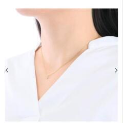 現行品【定価38000円の半額】ジュエリーツツミ18金イエローゴールドダイヤモンドネックレス、販売店証明書、ケース付き