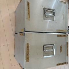 飛行機ミールボックス2個　アルミ製