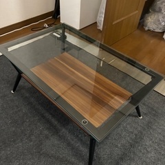 ガラステーブル ローテーブル ウッドテーブル 