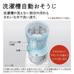 洗濯機 2022年製 自動おそうじ