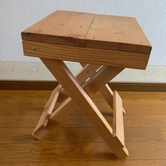 木製　手作り　折り畳み椅子　1脚
