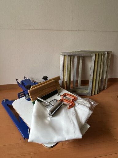 【ご自宅でシルクスクリーンを始めたい方！】スターターキット：印刷機、フレーム、ヒートガン他