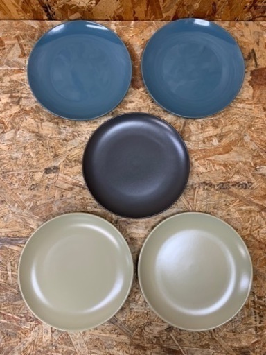 (6248) IKEA プレート 5枚 26cm 3色 皿 洋食器 飲食店 カフェ 業務用 店舗用品 中古品 直接ご来店引き取り歓迎！！