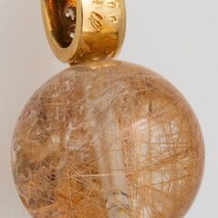 K18 ルチルクォーツ・ダイヤモンド ペンダント 品番p22-304