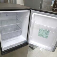 高年式 冷蔵庫 135L 2023年製 AQUA AQR-14N(S) シルバー 2ドア 右開き 100Lクラス 家電 アクア 苫小牧西店