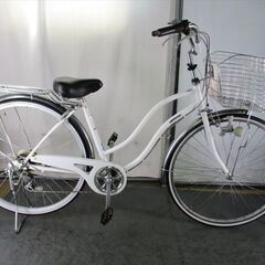 D493　★限定特価★ 中古自転車 アサヒ【27インチ　白　ママチャリ 】 D493 ☆限定特価☆ 中古自転車 アサヒ【27インチ 白 ママチャリ 】