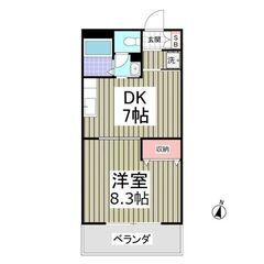 ｟1DK｠💙フリーレント1ヵ月❕敷０＆礼０❕小山市❕初期費用7万...