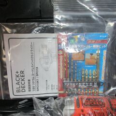 ■商談7/7 : 新品同様・ブラックアンドデッカー コードレス インパクトドライバーBPCI18(JP) ＋新品・未使用 ビット26596(OP別途購入)