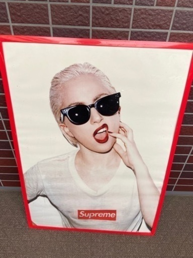 supreme シュプリーム　レディガガ　ポスター　レア　希少　入手困難　額縁