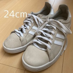 adidas スニーカー キャンパス レディース 24cm ベージュ