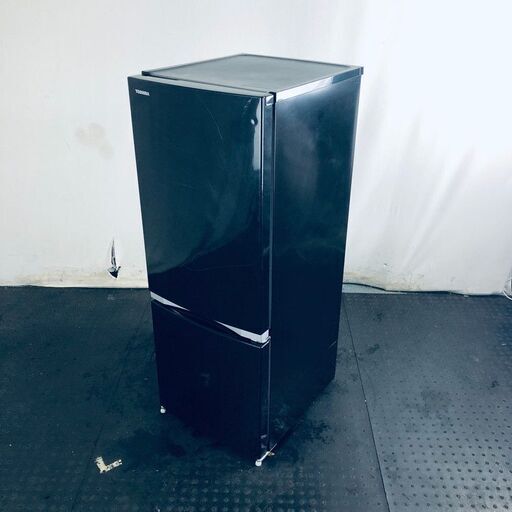 ID:rg218589 東芝 TOSHIBA 冷蔵庫 一人暮らし 中古 2018年製 2ドア 153L ブラック ファン式 右開き GR-M15BS(K)  【リユース品：状態B】【送料無料】【設置費用無料】