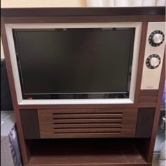 家電　レトロ風液晶テレビ　レトロ家具