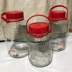 果実酒びん3瓶セット　ガラス製品　日本製　台所用品 生活雑貨