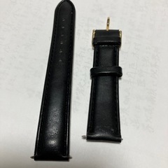 未使用品　時計のバンド　本革　黒　18ミリ