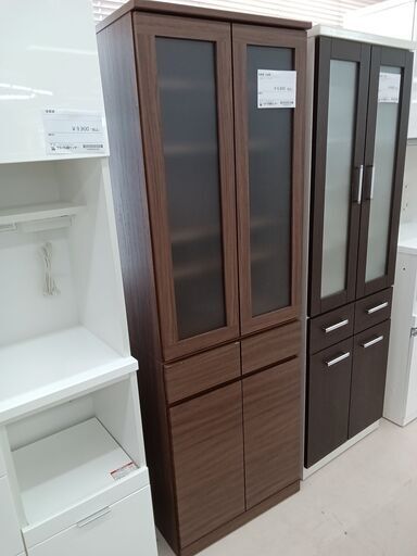 ☆ジモティ割あり☆ 食器棚 ブラウン W58.5×D41×H180 クリーニング済み 